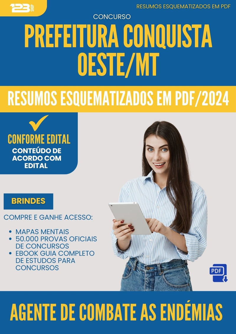 Resumos Esquematizados para Concurso Agente De Combate As Endemias da Prefeitura Conquista Doeste Mt 2025 - Conteúdo de Acordo com Edital