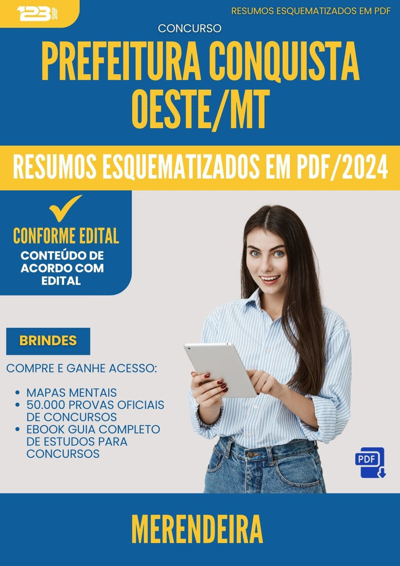 Resumos Esquematizados para Concurso Merendeira da Prefeitura Conquista Doeste Mt 2025 - Conteúdo de Acordo com Edital