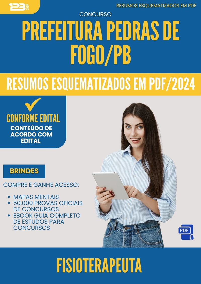 Resumos Esquematizados para Concurso Fisioterapeuta da Prefeitura Pedras De Fogo Pb 2025 - Conteúdo de Acordo com Edital
