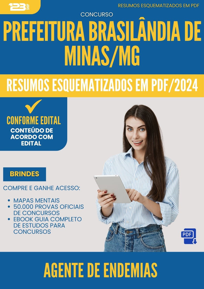 Resumos Esquematizados para Concurso Agente De Endemias da Prefeitura Brasilandia De Minas Mg 2025 - Conteúdo de Acordo com Edital