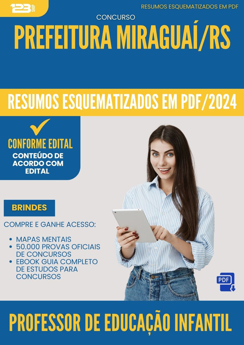 Resumos Esquematizados para Concurso Professor De Educacao Infantil da Prefeitura Miraguai Rs 2025 - Conteúdo de Acordo com Edital