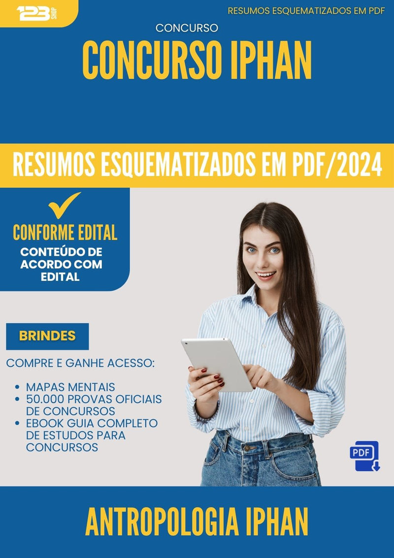 Resumos Esquematizados para Concurso Antropologia Iphan 2025 - Conteúdo de Acordo com Edital