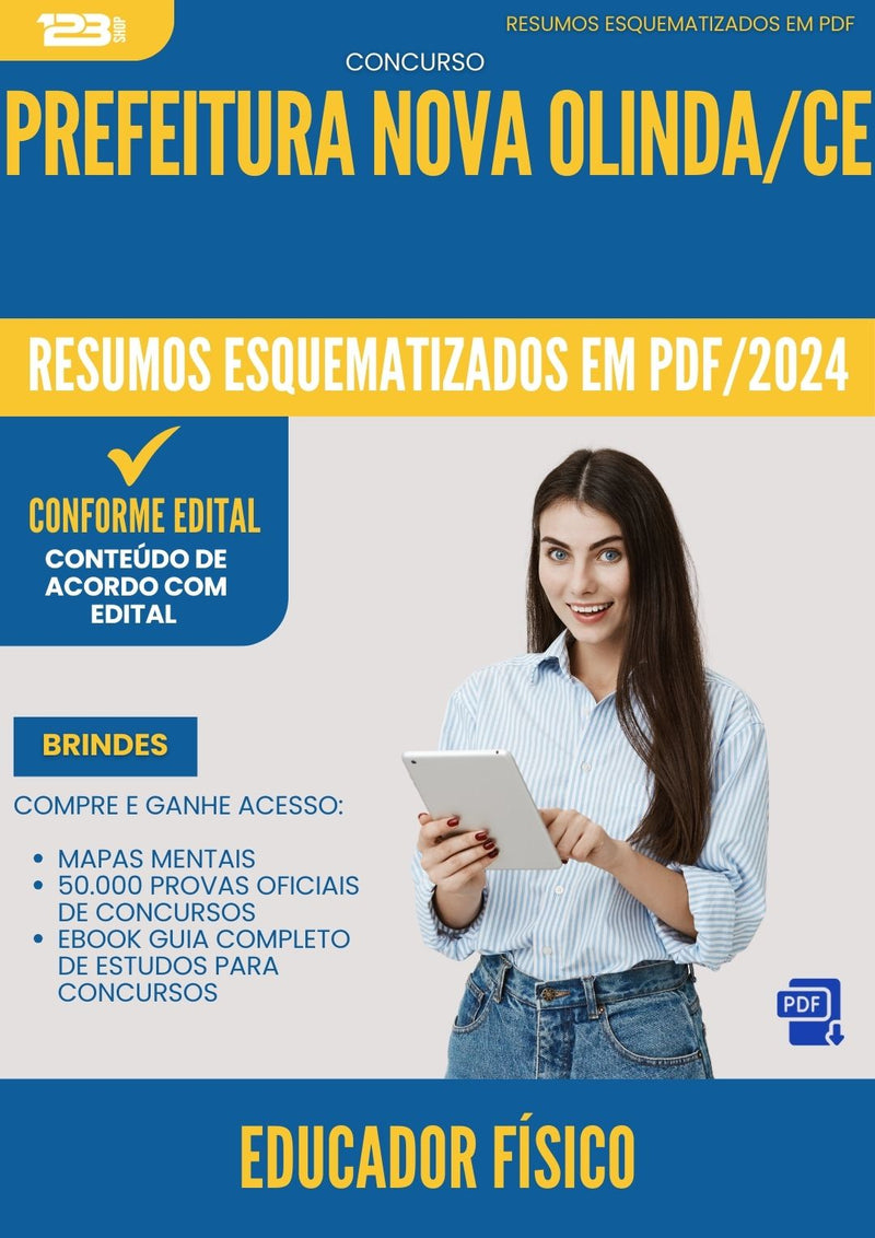Resumos Esquematizados para Concurso Educador Fisico da Prefeitura Nova Olinda Ce 2025 - Conteúdo de Acordo com Edital