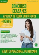 Apostila Teórica para Concurso CEASA ES 2024 Agente Operacional de Mercado - Com Caderno de Questões | loja123shop