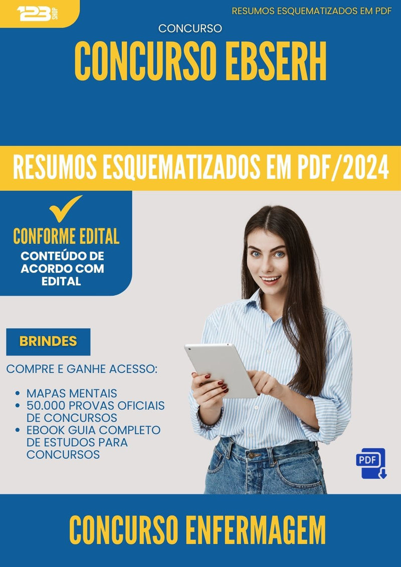 Resumos Esquematizados para Concurso Enfermagem Ebserh 2025 - Conteúdo de Acordo com Edital