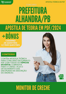 Apostila Teórica para Concurso Prefeitura Alhandra PB 2024 Monitor de Creche - Com Caderno de Questões | loja123shop