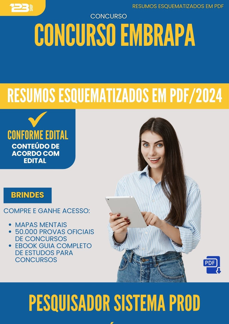 Resumos Esquematizados para Concurso Pesquisador Sistema De Producao Aquicola Embrapa 2025 - Conteúdo de Acordo com Edital