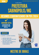 Resumos Esquematizados para Concurso Mestre De Obras da Prefeitura Sabinopolis Mg 2025 - Conteúdo de Acordo com Edital