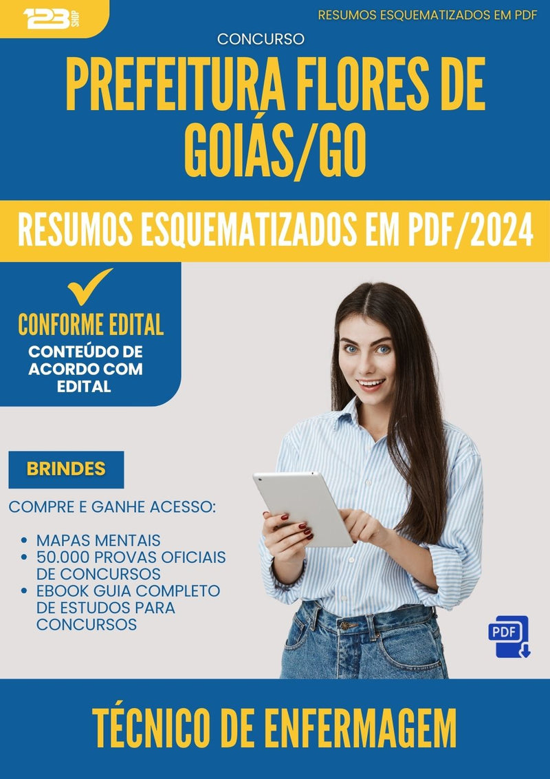 Resumos Esquematizados para Concurso Tecnico De Enfermagem da Prefeitura Flores De Goias Go 2025 - Conteúdo de Acordo com Edital