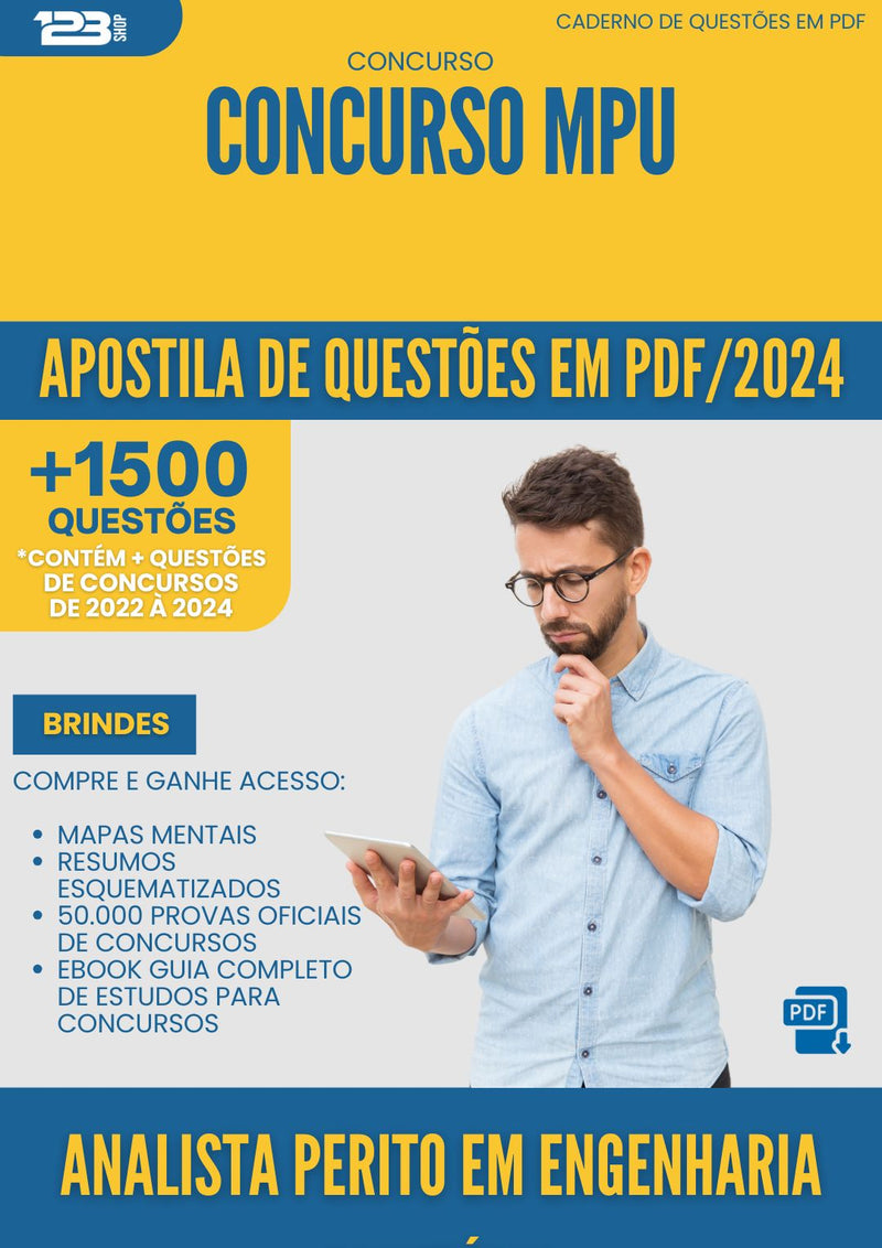 Apostila de Questões para Concurso Analista Perito Em Engenharia Sanitaria Mpu 2025 - Mais de 1.500 Questões