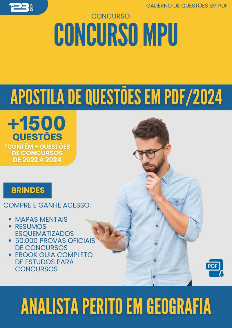 Apostila de Questões para Concurso Analista Perito Em Geografia Mpu 2025 - Mais de 1.500 Questões