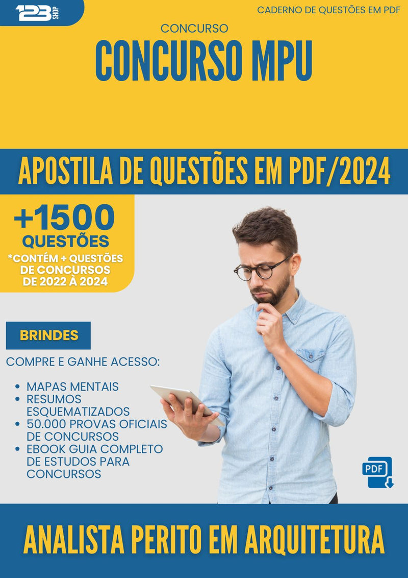 Apostila de Questões para Concurso Analista Perito Em Arquitetura Mpu 2025 - Mais de 1.500 Questões