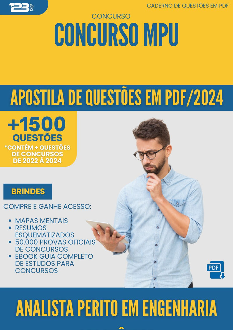 Apostila de Questões para Concurso Analista Perito Em Engenharia da Prefeitura Agronomica Mpu 2025 - Mais de 1.500 Questões