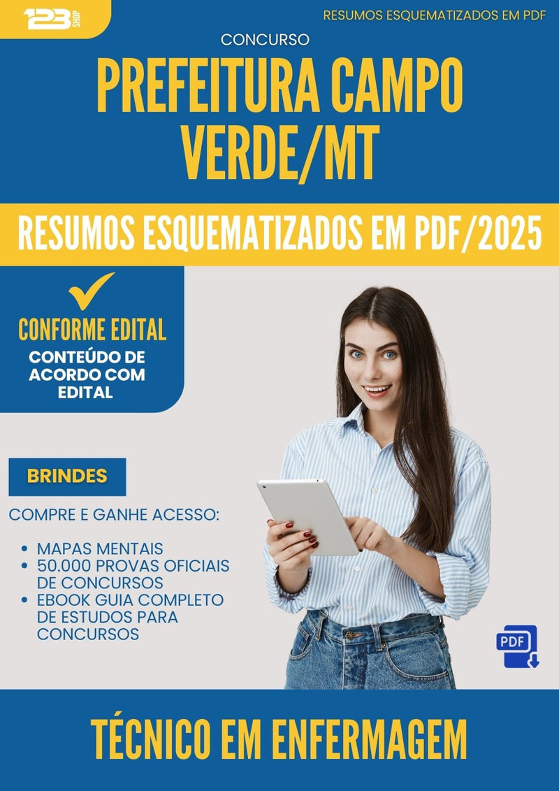 Resumos Esquematizados para Concurso Tecnico Em Enfermagem da Prefeitura Campo Verde Mt 2025 - Conteúdo de Acordo com Edital