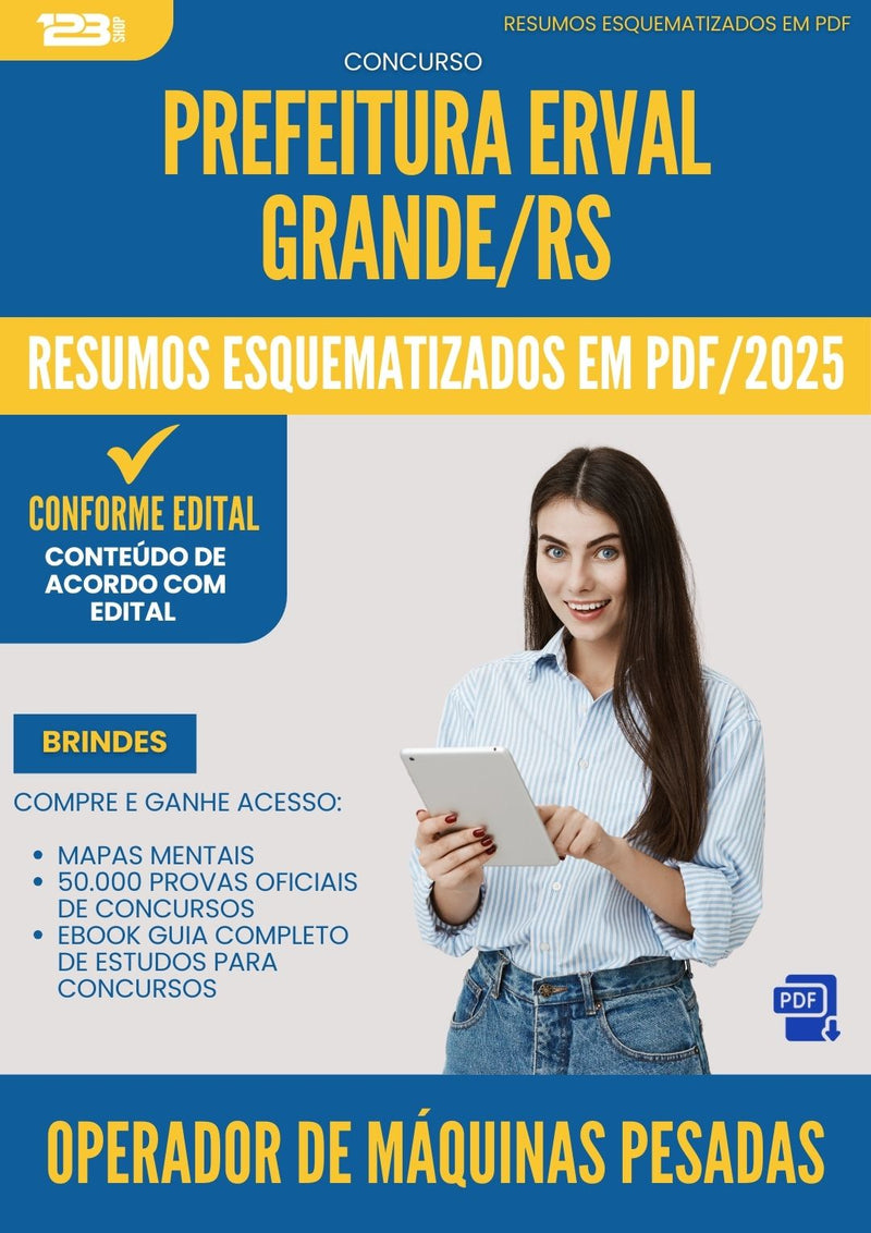 Resumos Esquematizados para Concurso Monitor da Prefeitura Erval Grande Rs 2025 - Conteúdo de Acordo com Edital