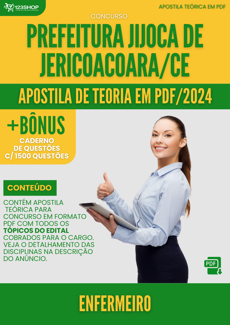 Apostila Teórica para Concurso Prefeitura Jijoca de Jericoacora CE 2024 Fonoaudiólogo - Com Caderno de Questões | loja123shop