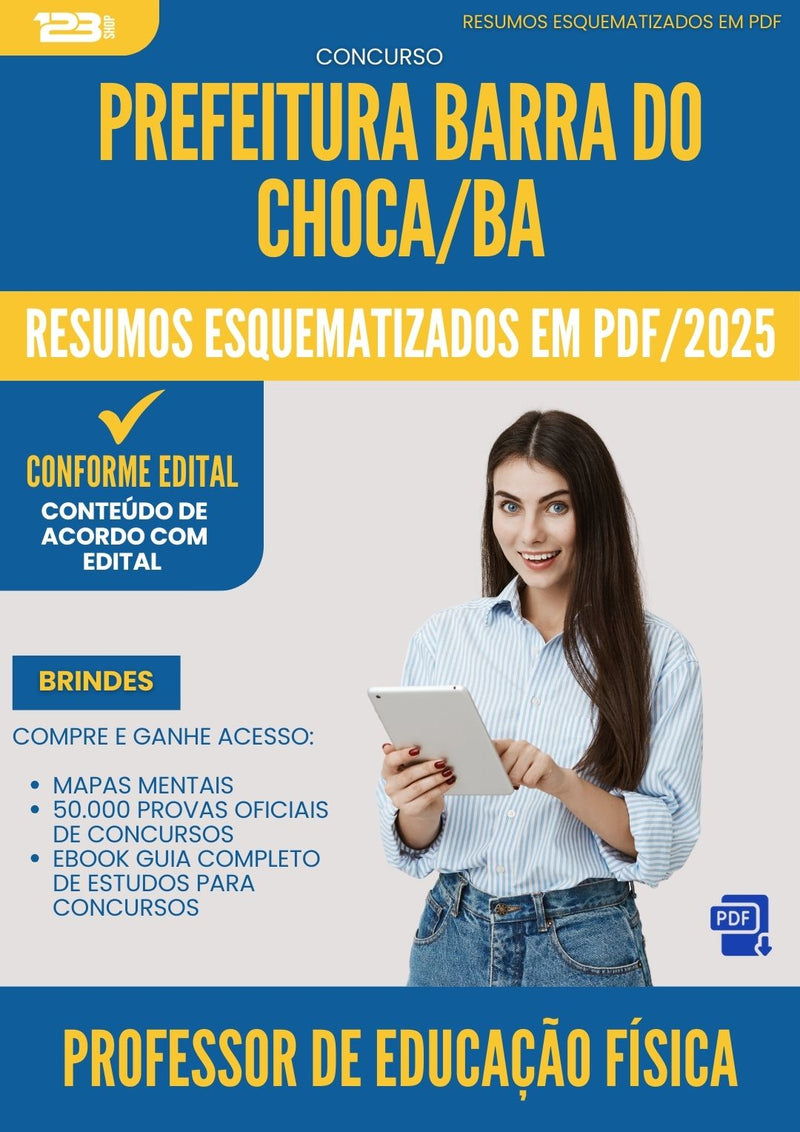Resumos Esquematizados para Concurso Professor De Educacao Fisica da Prefeitura Barra Do Choca Ba 2025 - Conteúdo de Acordo com Edital