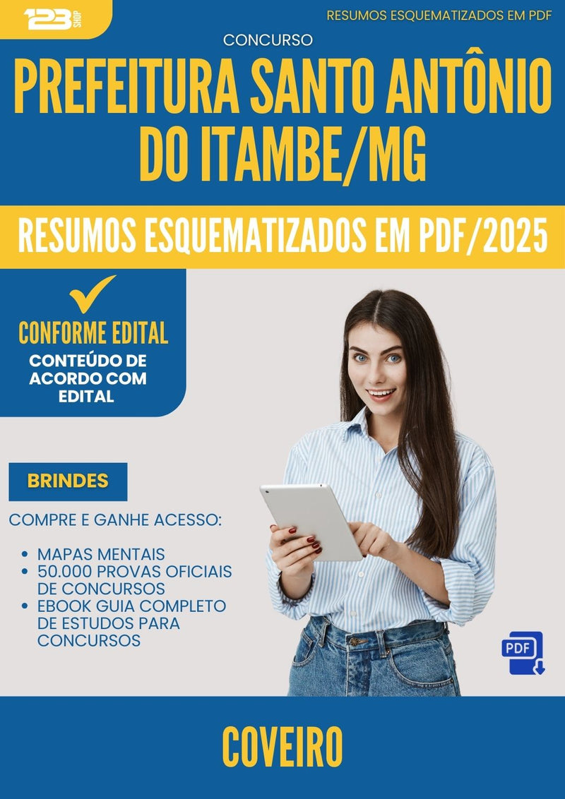 Resumos Esquematizados para Concurso Coveiro Santo Antonio Do da Prefeitura Itambe Mg 2025 - Conteúdo de Acordo com Edital