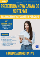 Resumos Esquematizados para Concurso Auxiliar Administrativo Nova da Prefeitura Canaa Do Norte Mt 2025 - Conteúdo de Acordo com Edital