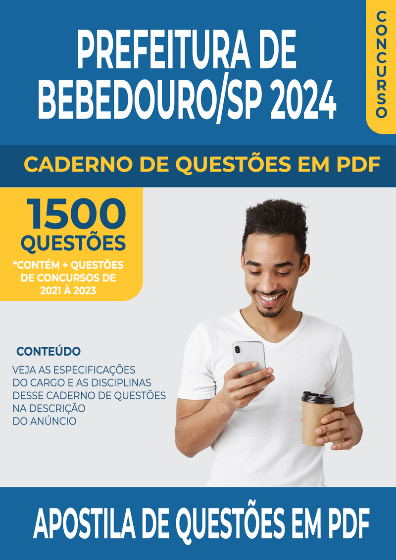 Apostila de Questões para Concurso da Prefeitura de Bebedouro/SP 2024 para Intérprete de Libras - Mais de 1.500 Questões Gabaritadas | loja123shop