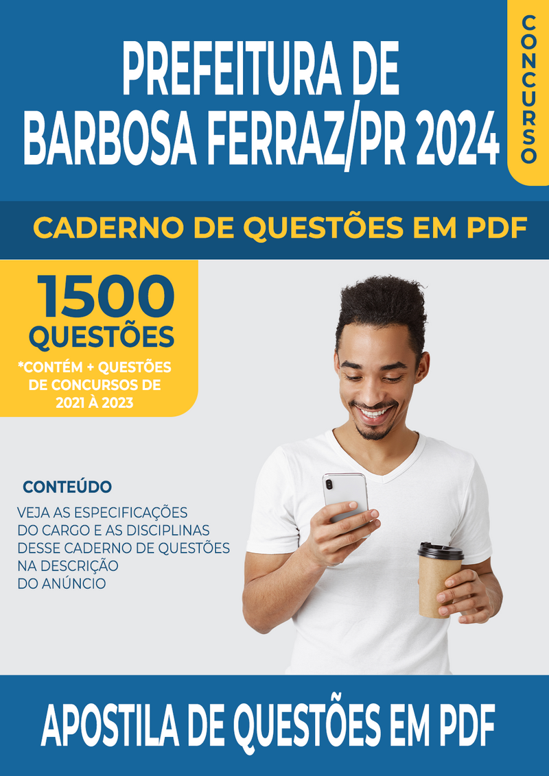 Apostila de Questões para Concurso da Prefeitura de Barbosa Ferraz/PR 2024 para Enfermeiro do Trabalho - Mais de 1.500 Questões Gabaritadas | loja123shop