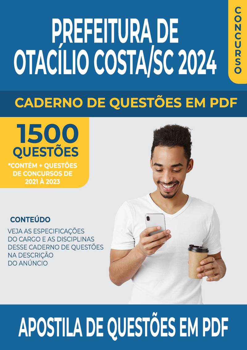 Apostila de Questões para Concurso da Prefeitura de Otacílio Costa/SC 2024 para Professor de Ensino Religioso- Mais de 1.500 Questões Gabaritadas | loja123shop