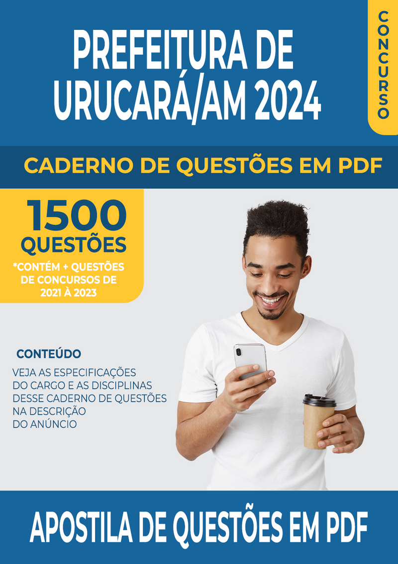 Apostila de Questões para Concurso da Prefeitura de Urucará/AM 2024 para Professor de História - Mais de 1.500 Questões Gabaritadas | loja123shop