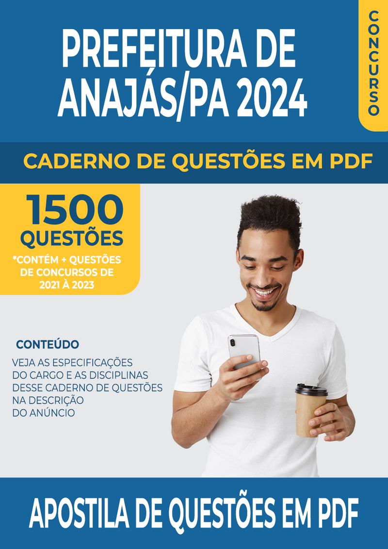 Apostila de Questões para Concurso da Prefeitura de Anajás/PA 2024 para Operador de Máquina Pesada - Mais de 1.500 Questões Gabaritadas | loja123shop