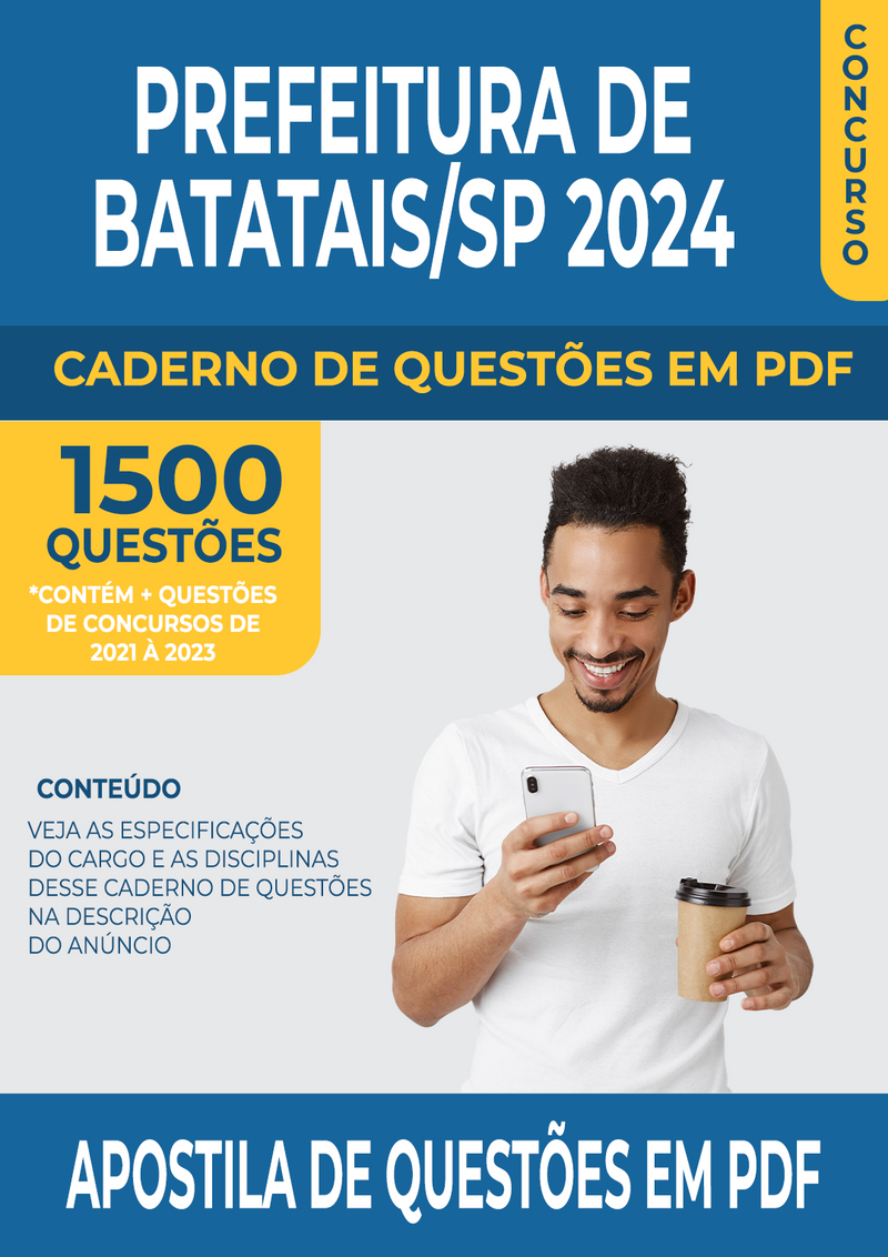 Apostila de Questões para Concurso da Prefeitura de Batatais/SP 2024 para Motorista Escolar - Mais de 1.500 Questões Gabaritadas | loja123shop