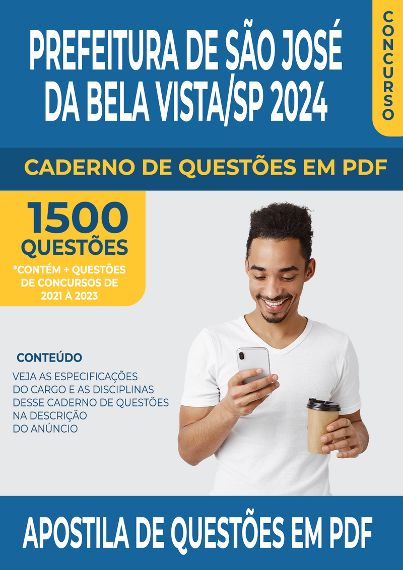 Apostila de Questões para Concurso da Prefeitura de São José da Bela Vista/SP 2024 para Enfermeiro do Trabalho - Mais de 1.500 Questões Gabaritadas | loja123shop