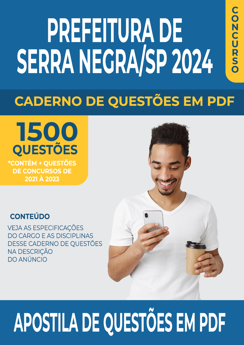 Apostila de Questões para Concurso da Prefeitura de Serra Negra/SP 2024 para Fisioterapeuta - Mais de 1.500 Questões Gabaritadas | loja123shop