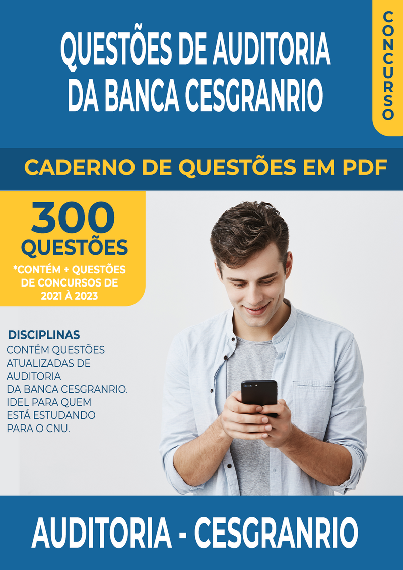 Apostila de Questões de Auditoria da Banca Cesgranrio - 300 Questões Gabaritadas | loja123shop