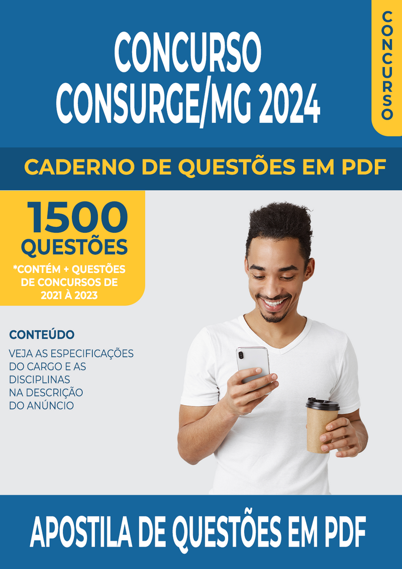 Apostila de Questões para Concurso da Consurge/MG 2024 para Enfermeiro - Mais de 1.500 Questões Gabaritadas | loja123shop