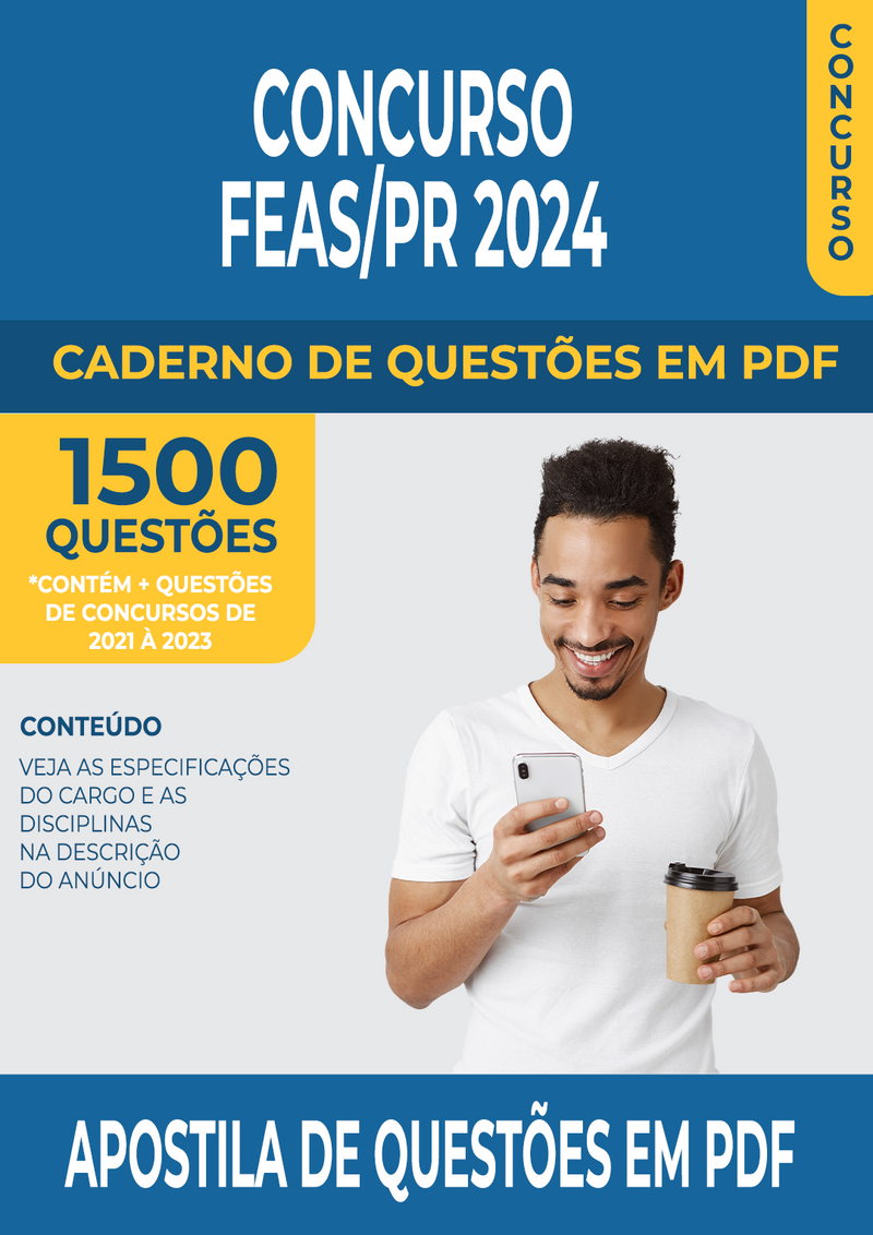 Apostila de Questões para Concurso da FEAS/PR 2024 para Enfermeiro Estomaterapeuta - Mais de 1.500 Questões Gabaritadas | loja123shop