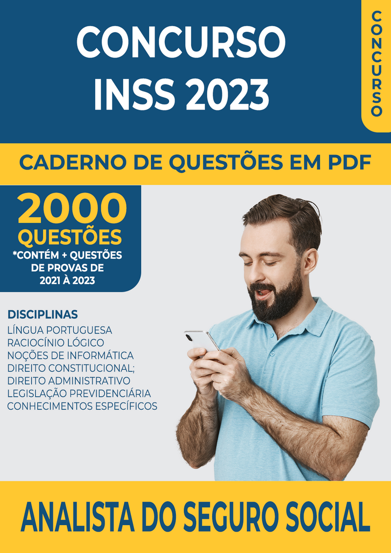 Apostila de Questões para o Concurso INSS 2023 para Analista do Seguro Social - Mais de 2.000 Questões Gabaritadas | loja123shop