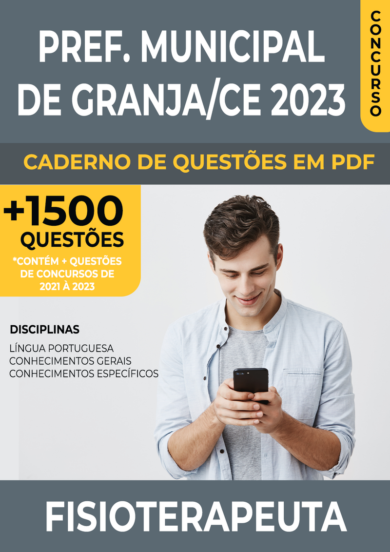 Apostila de Questões para Concurso da Prefeitura Municipal de Granja/CE 2023 para Fisioterapeuta - Mais de 1.500 Questões Gabaritadas | loja123shop