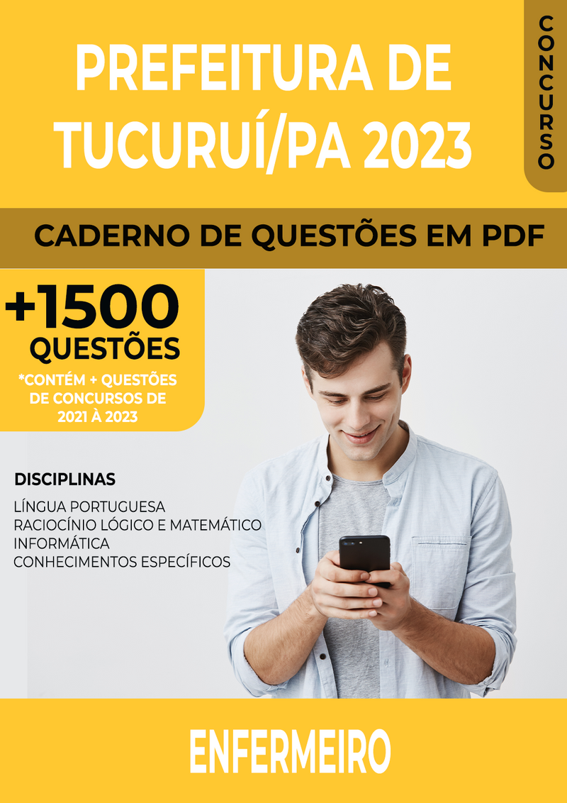 Apostila de Questões para Concurso da Prefeitura de Tucuruí/PA 2023 para Enfermeiro - Mais de 1.500 Questões Gabaritadas | loja123shop