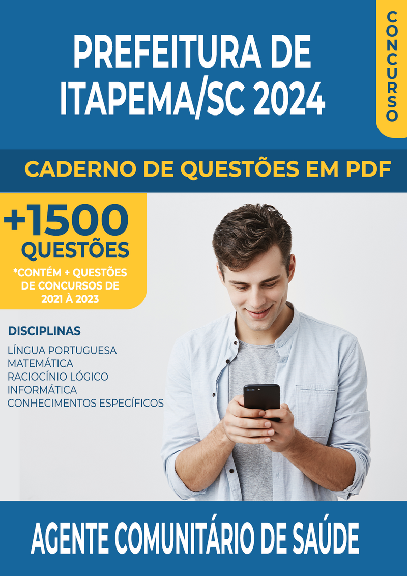 Apostila de Questões para o Concurso da Prefeitura de Itapema/SC 2024 para Agente Comunitário de Saúde - Mais de 1.500 Questões Gabaritadas | loja123shop