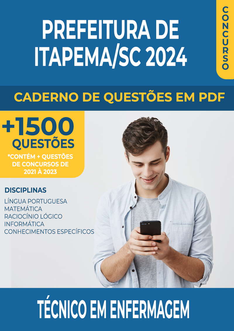 Apostila de Questões para o Concurso da Prefeitura de Itapema/SC 2024 para Técnico em Enfermagem - Mais de 1.500 Questões Gabaritadas | loja123shop