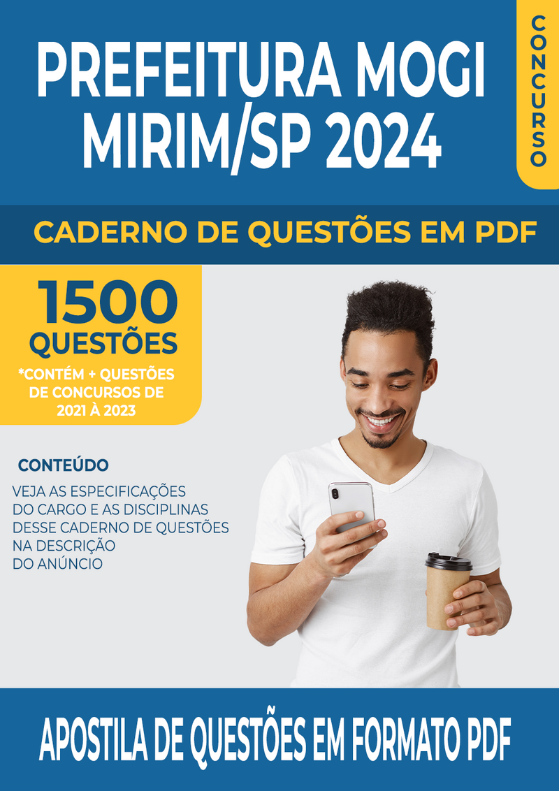 Apostila de Questões para Concurso da Prefeitura de Mogi Mirim/SP 2024 para Diversos Cargos - Mais de 1.500 Questões Gabaritadas | loja123shop