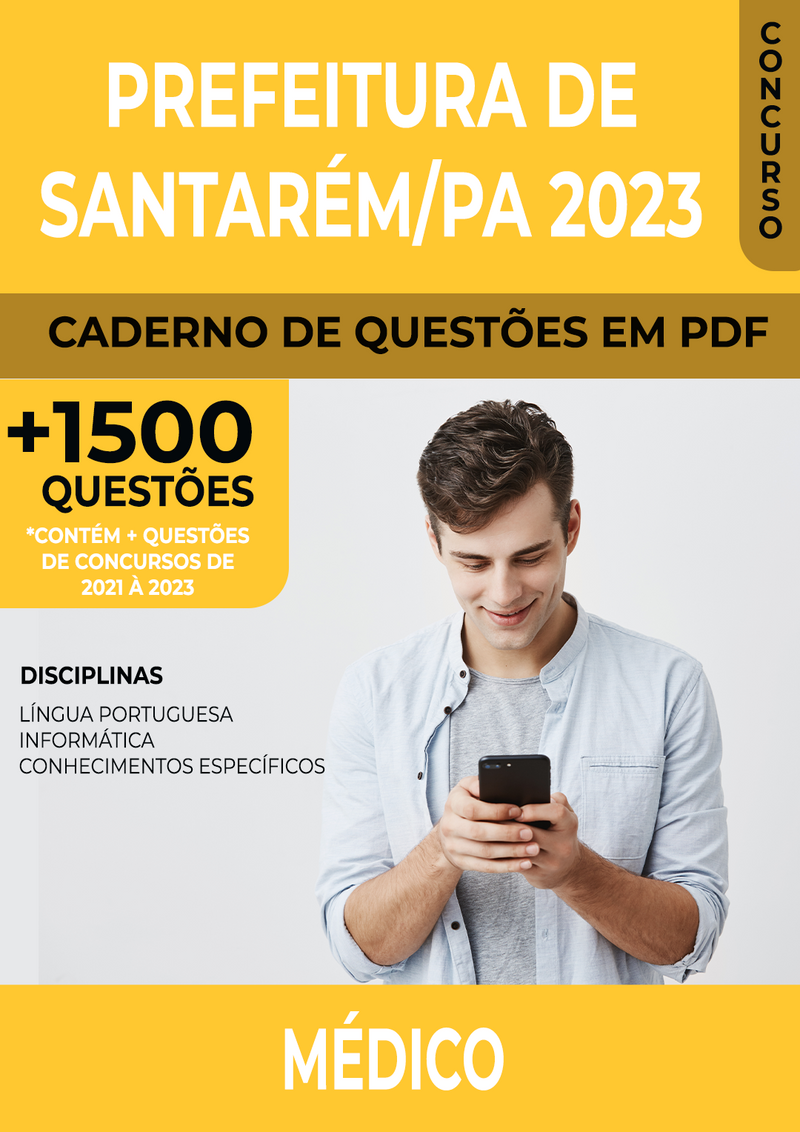 Apostila de Questões para Concurso da Prefeitura de Santarém/PA 2023 para Médico - Mais de 1.500 Questões Gabaritadas | loja123shop