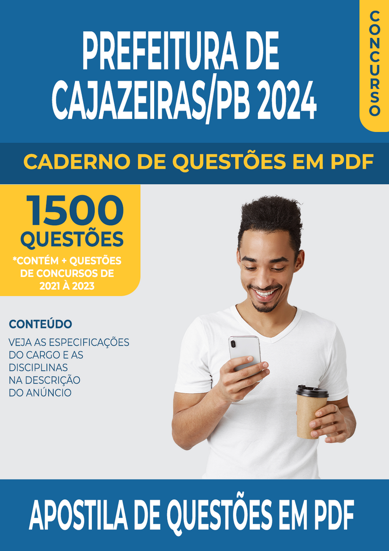 Apostila de Questões para Concurso da Prefeitura de Cajazeiras/PB 2024 para Terapeuta Ocupacional - Mais de 1.500 Questões Gabaritadas | loja123shop