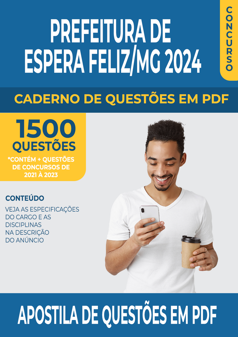 Apostila de Questões para Concurso da Prefeitura de Espera Feliz/MG 2024 para Fisioterapeuta NASF - Mais de 1.500 Questões Gabaritadas | loja123shop