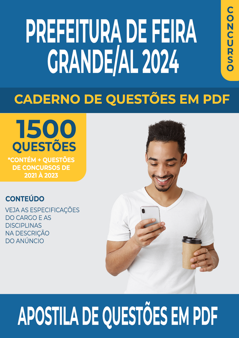 Apostila de Questões para Concurso da Prefeitura de Feira Grande/AL 2024 para Contador - Mais de 1.500 Questões Gabaritadas | loja123shop