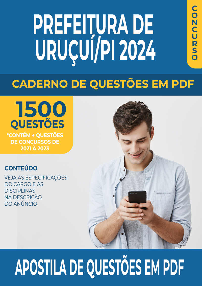 Apostila de Questões para Concurso da Prefeitura de Uruçuí/PI 2024 para Agente Comunitário de Saúde - Mais de 1.500 Questões Gabaritadas | loja123shop