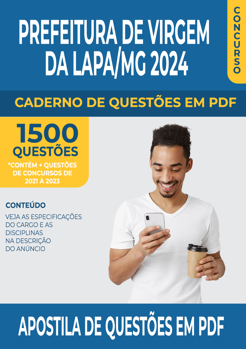 Apostila de Questões para Concurso da Prefeitura de Virgem da Lapa/MG 2024 para Fonoaudiólogo - Mais de 1.500 Questões Gabaritadas | loja123shop