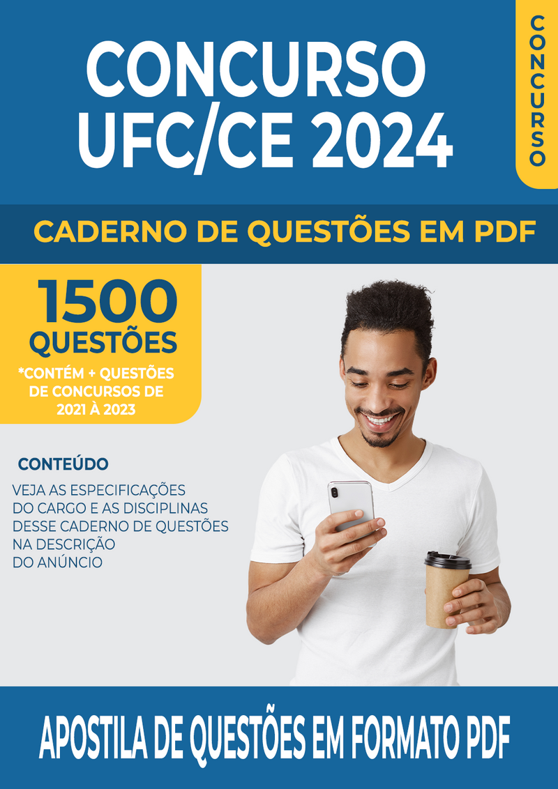 Apostila de Questões para Concurso da UFC/CE 2024 para Diversos Cargos - Mais de 1.500 Questões Gabaritadas | loja123shop