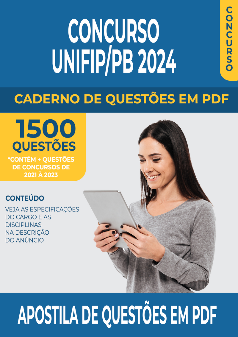 Apostila de Questões para Concurso do UNIFIP/PB 2024 para Odontologia - Mais de 1.500 Questões Gabaritadas | loja123shop