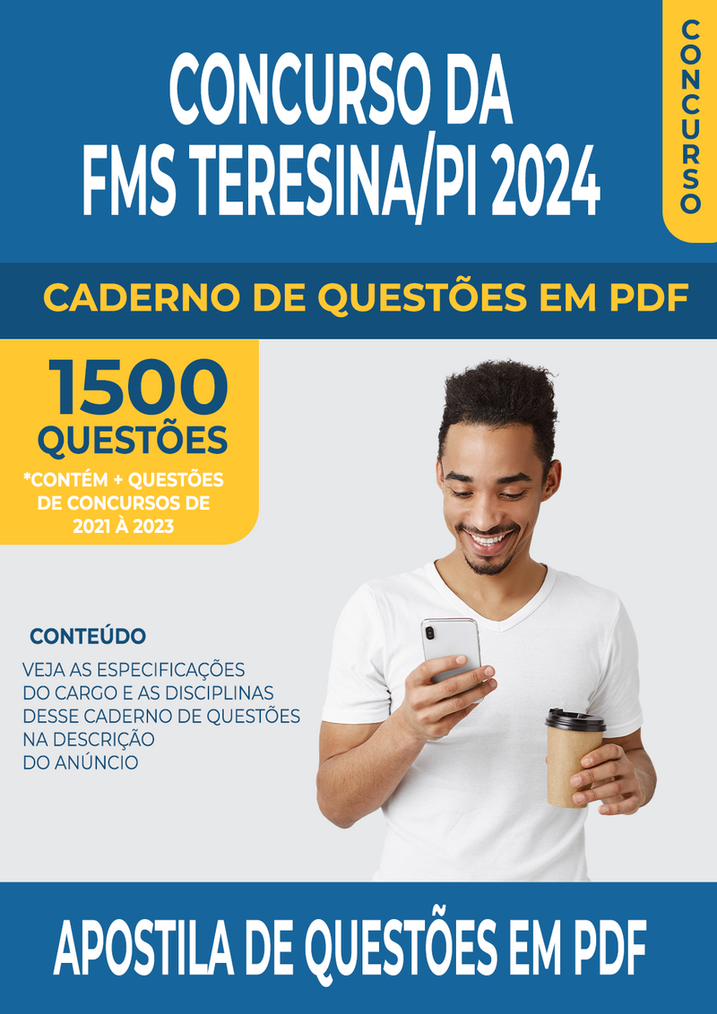 Apostila de Questões para Concurso da FMS Teresina/PI 2024 para Diversos Cargos da Área Médica - Mais de 1.500 Questões | loja123shop