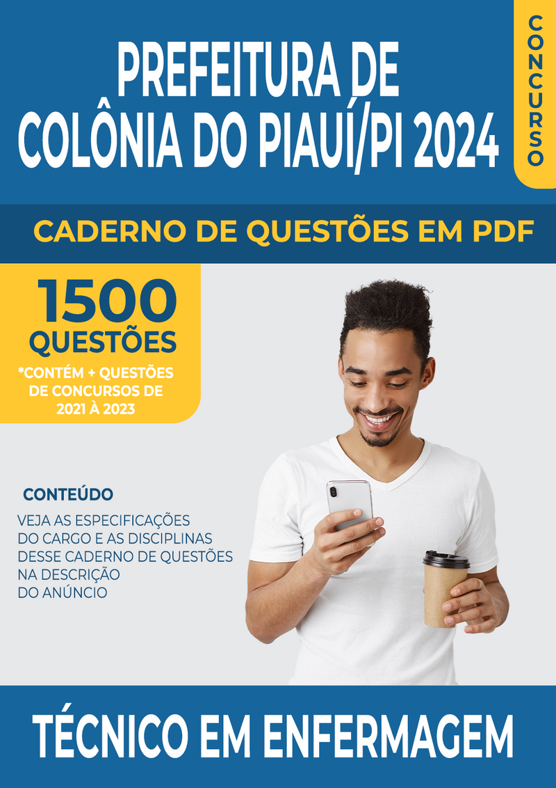 Apostila de Questões para Concurso da Prefeitura de Colônia do Piauí/PI 2024 para Técnico em Enfermagem - Mais de 1.500 Questões | loja123shop